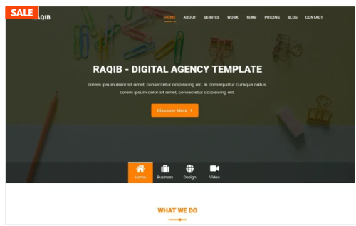 Ar-Raqib - Busniess & Consulting Agency Landing Page Template