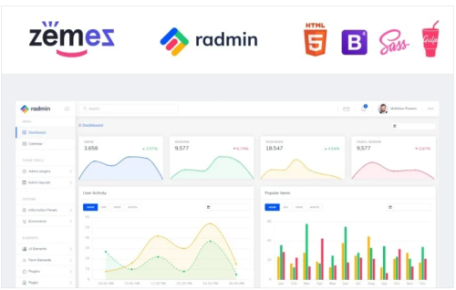 Radmin - Multifunctional Clean Dashboard Admin Template