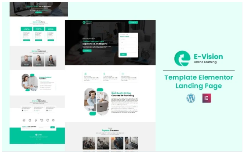 E-Vision - Online Education Elementor Landing Page
