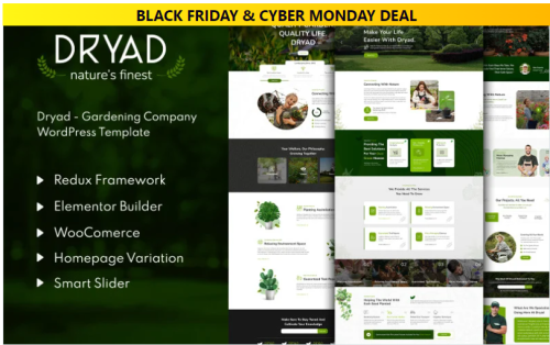 Dryad - Gardening Company WordPress Theme