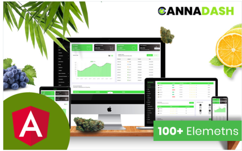 Cannadash Cannabis Weed Admin Dashboard Angular JS Template