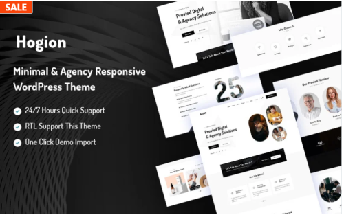Hogion Minimal & Agency Responsive WordPress Theme