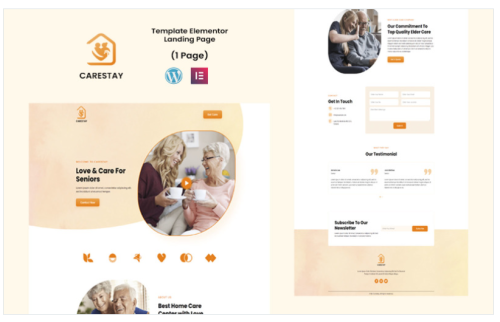 Carestay - Home Care Services Elementor Template
