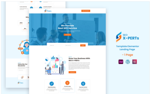 SEO X-Perts - Seo Services Ready to use Elementor Landing Page Template