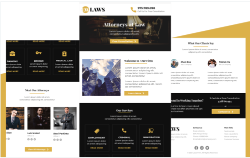 Laws – Multipurpose Lawyer, Attorney and Law Office Email Newsletter Template