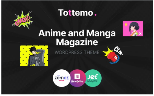 Tottemo - Anime and Manga Magazine WordPress Theme