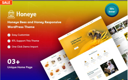 Honeye - Bees and Honey Responsive WordPress Theme