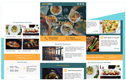 Bengeng – Multipurpose Restaurant Responsive Email Newsletter Template