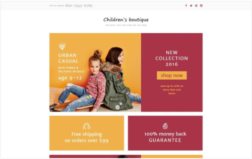 Baby Store Responsive Landing Page Template