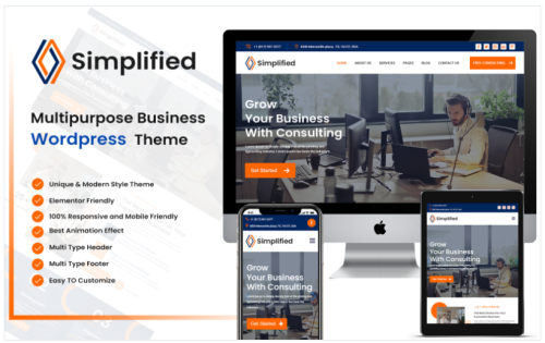 Simplified Multipurpose Business WordPress Theme