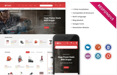 Fixkit The automation Tools - Woocommerce Responsive Theme