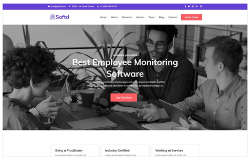 Softd - IT Solution Company Responsive WordPress Theme