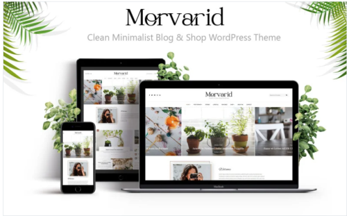 Morvarid - Clean Minimalist Blog & Shop WordPress Theme