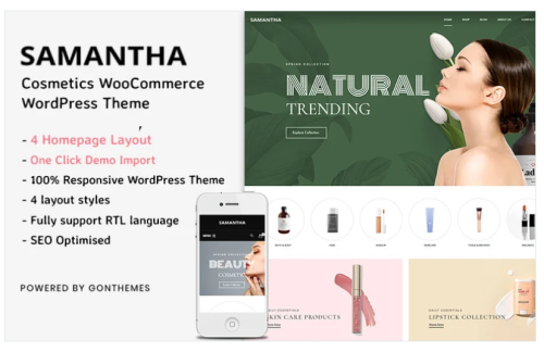 Samantha - Cosmetics WooCommerce WordPress Theme