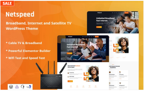 Netspeed - Broadband, Internet and Satellite Responsive WordPress Theme