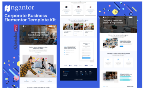 Ngantor - Elementor Pro Corporate Business Template Kits