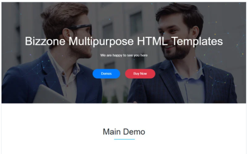 Bizzone - Multipurpose Business HTML5 Landing Tempalte Landing Page Template