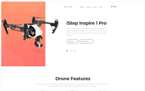 Drone - Electronics Clean HTML Bootstrap Landing Page Template
