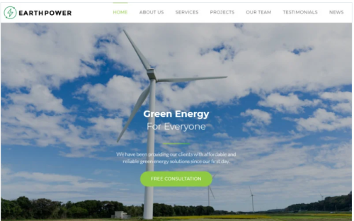 EarthPower - Green Energy HTML5 Landing Page Template