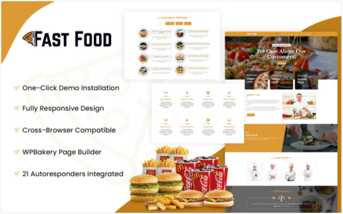 Fast Food - Food Restaurant Website WordPress Theme