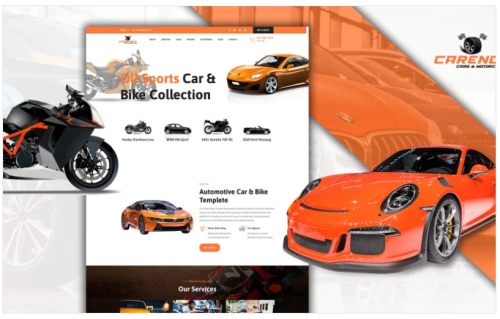 Powar-Carency Car And Automobile Showroom One Page WordPress Theme