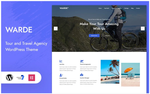Warde – Tour and Travel Landing Page WordPress Theme