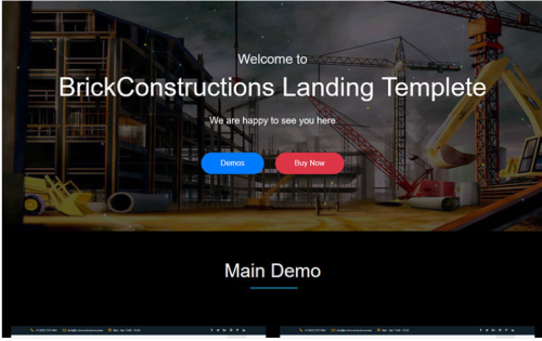 Brick - Construction HTML5 Template Landing Page Template