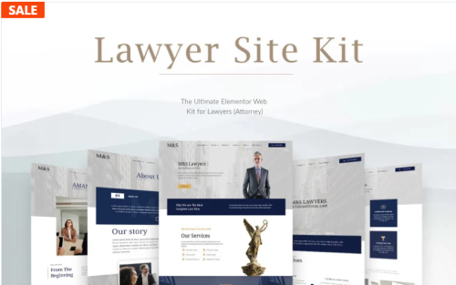 The Ultimate Elementor Web Kit for Lawyers (Attorney) - 15 high quality templates Elementor Kit