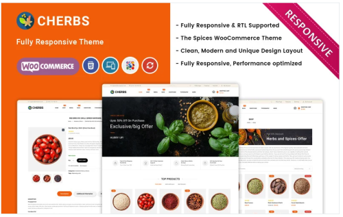 Cherbs - The Spices Store Responsive WooCommerce Theme