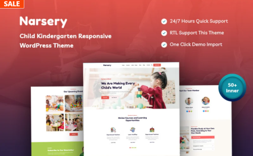 Narsery - Child Kindergarten Responsive WordPress Theme