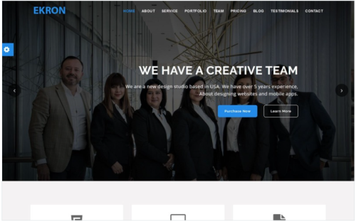 Ekron - Material design Agency Landing Page Template