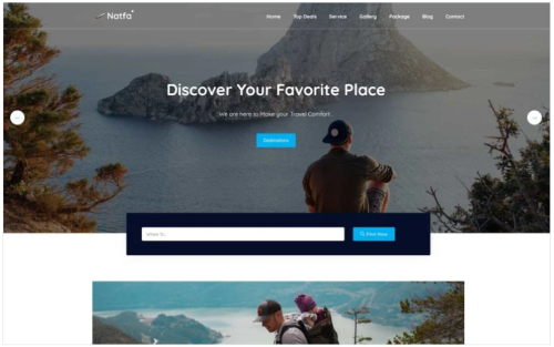 Natfa - Tour and Travel Digital Agency WordPress Theme