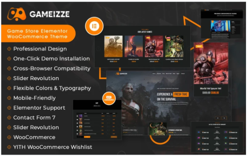 Gameizze - Game Store Elementor Woocommerce Theme