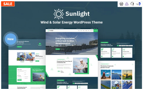 Sunlight - Wind and Solar Energy Responsive WordPress Theme