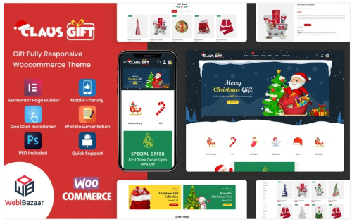 Clausgift - Christmas Gift Responsive WooCommerce Theme