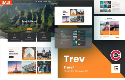 Trev - Travel Elementor Kit Template