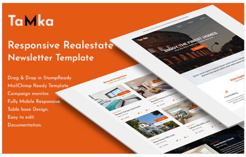Tamka - Real Estate Email Newsletter Template with Stampready Builder