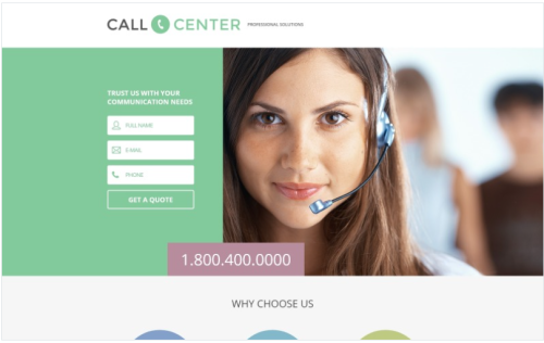 Call Center - Business Modern HTML Landing Page Template
