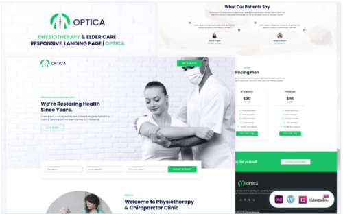 Optica - Medical Services Ready to use Elementor Template