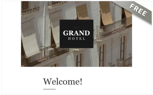 Grand - Free Luxury Hotel Newsletter Template