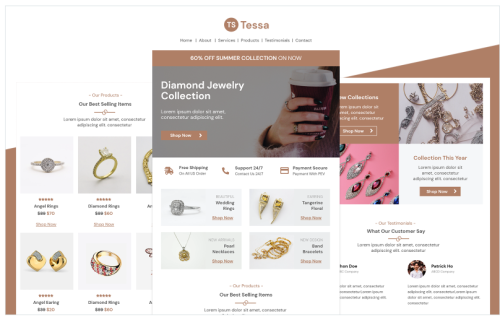 Tessa – Multipurpose Jewelry Email Template Responsive Newsletter Template