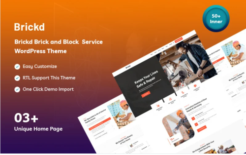Brickd - Brick, Wood and Block Service WordPress Theme