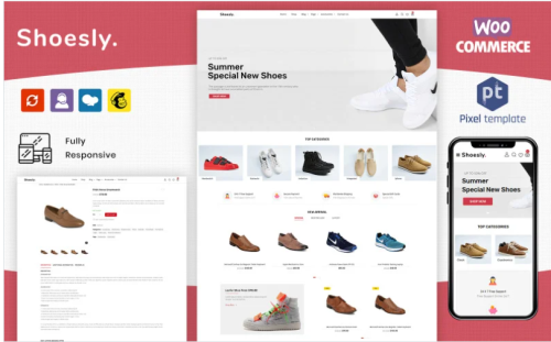 Shoesly - Footwear Shoes & Sports Fashion WooCommerce Template
