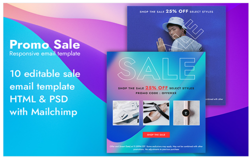 Promo Sale - HTML Email Template with Mailchimp