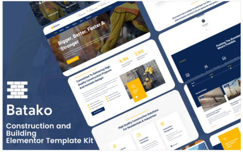 Batako - Construction and Building Elementor Template Kit