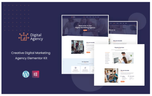Digital Agency - Marketing Services Ready to Use Elementor Kit