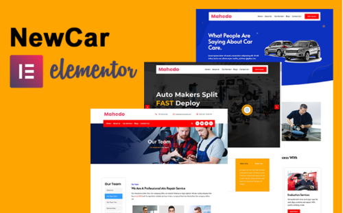 Newcar - Car wash and mechanic Elementor WordPress Theme