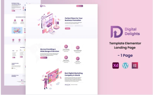 Digital Delights - Digital Services Ready to Use Elementor Template