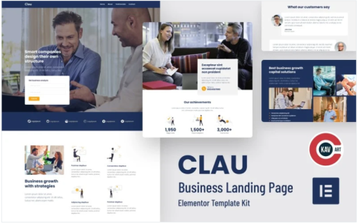Clau – Business Landing Page Elementor Template Kit