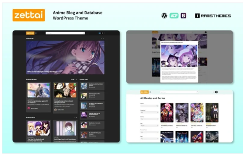 ZETTAI - Anime Blog and Database WordPress Theme